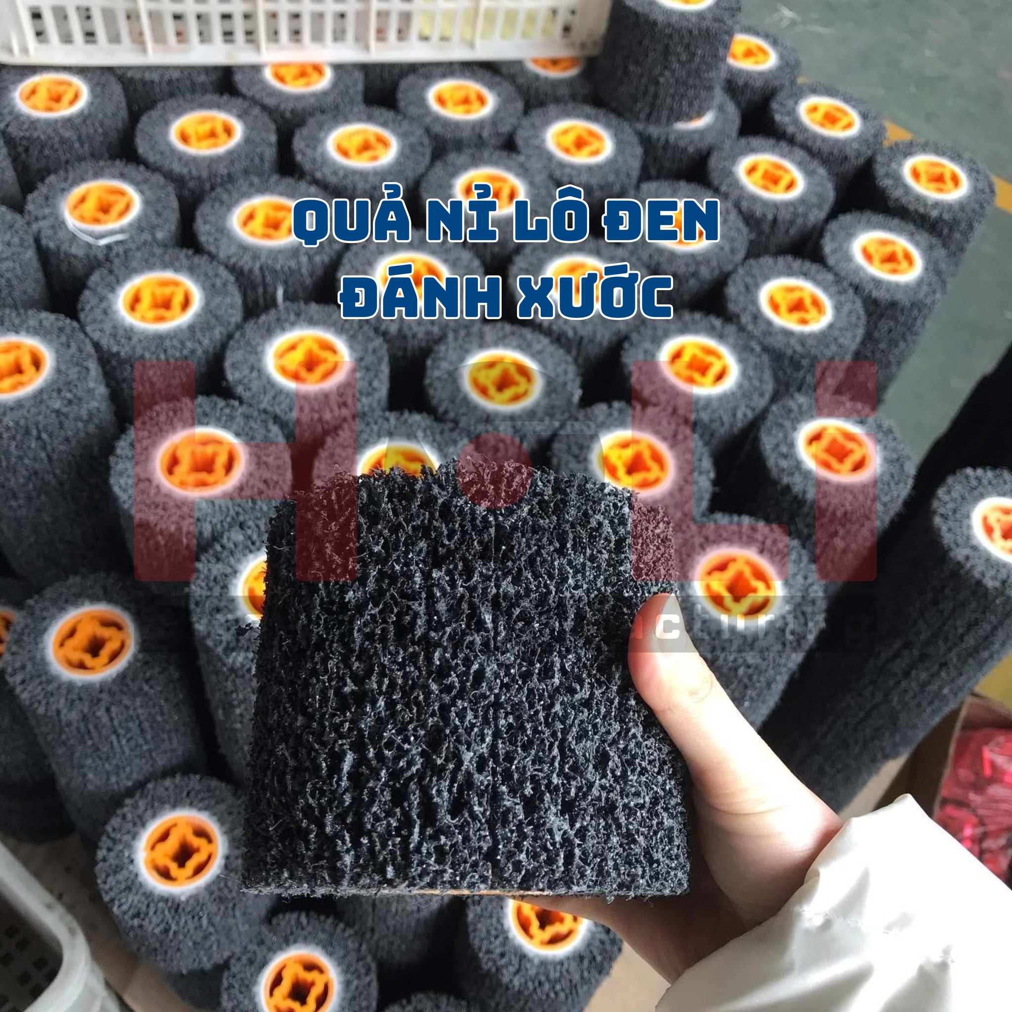 Quả nỉ lô đen đánh xước