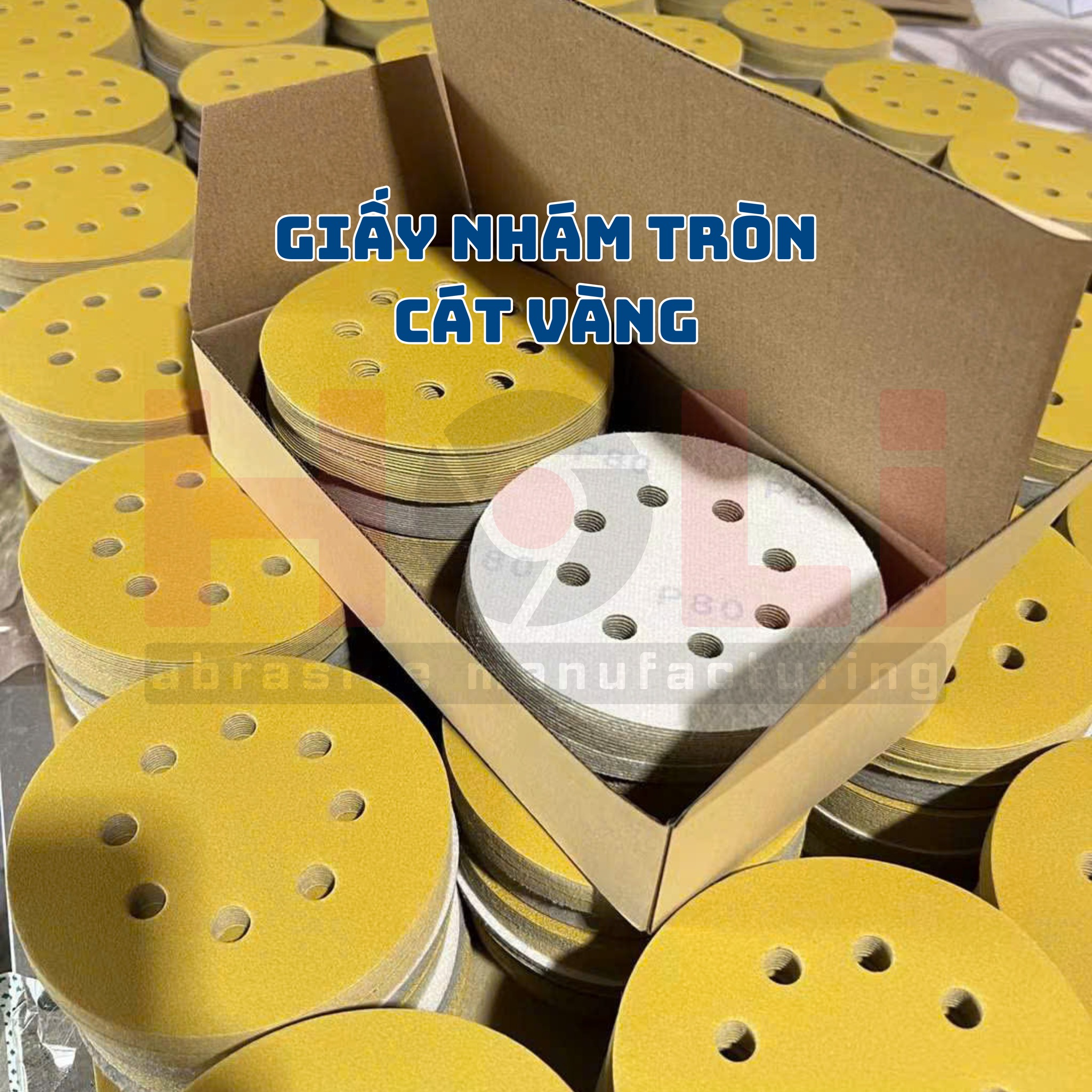 Giấy nhám tròn cát vàng